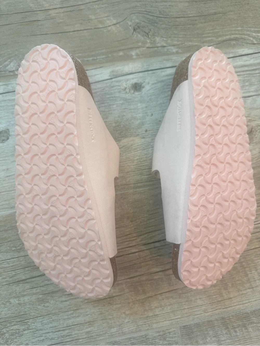 Birkenstock Girls Flower BuckleTwo-Strap Sandal in Blush Pink